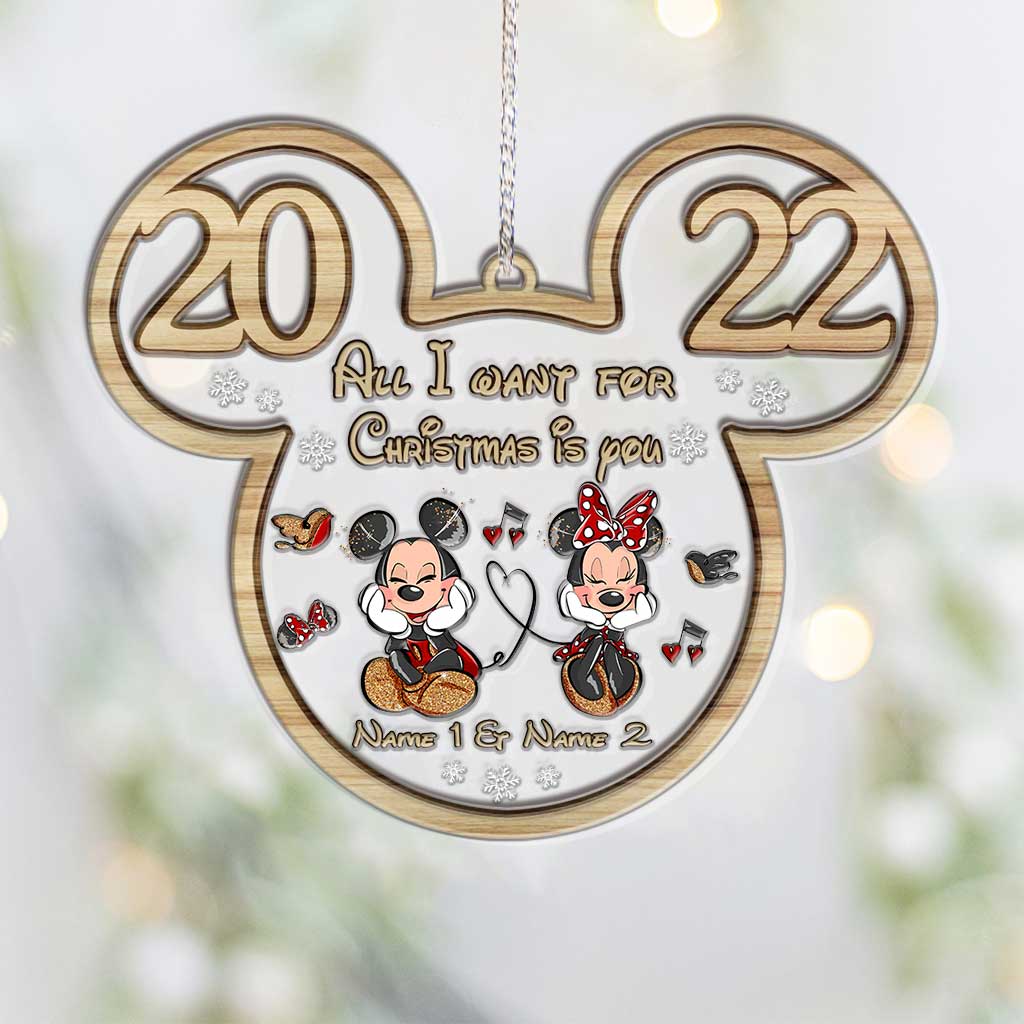 Personalized Christmas Mouse Layers Mix Ornament Gift for Couples Layers Mix Ornament GradoCreations