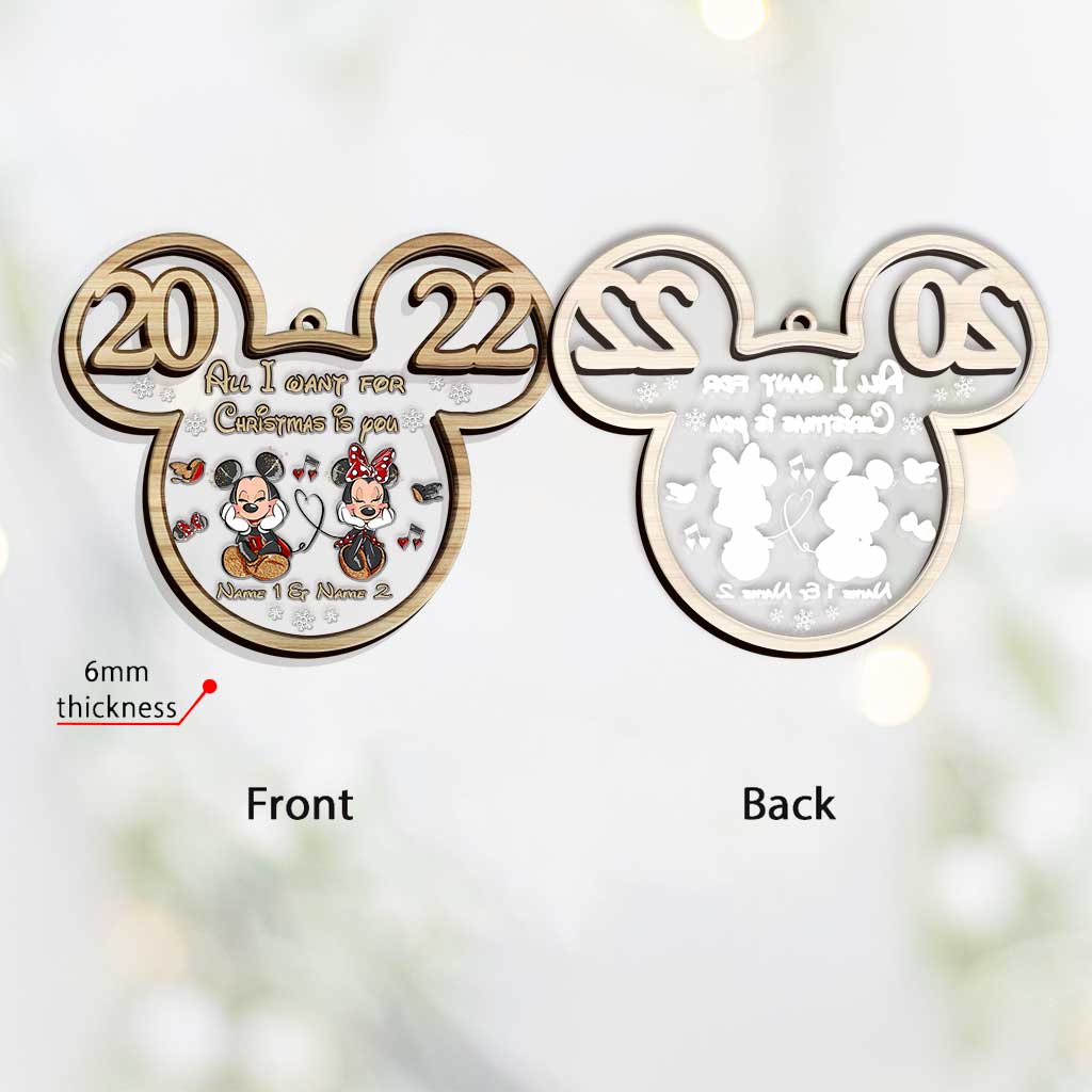 Personalized Christmas Mouse Layers Mix Ornament Gift for Couples Layers Mix Ornament GradoCreations