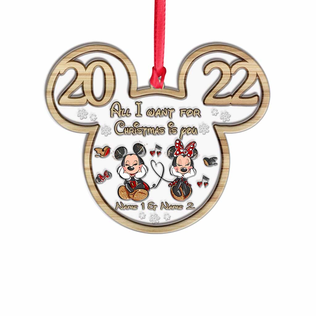 Personalized Christmas Mouse Layers Mix Ornament Gift for Couples Layers Mix Ornament GradoCreations