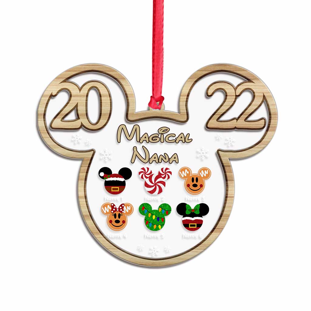 Personalized Christmas Mouse Ornament for Grandma - Custom Name Gift Layers Mix Ornament GradoCreations