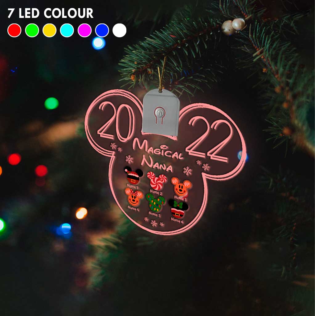 Personalized LED Acrylic Christmas Ornament for Grandma Gift Led Acrylic Ornament GradoCreations