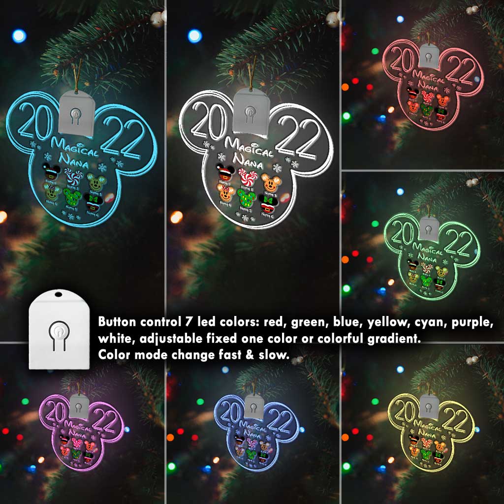Personalized LED Acrylic Christmas Ornament for Grandma Gift Led Acrylic Ornament GradoCreations
