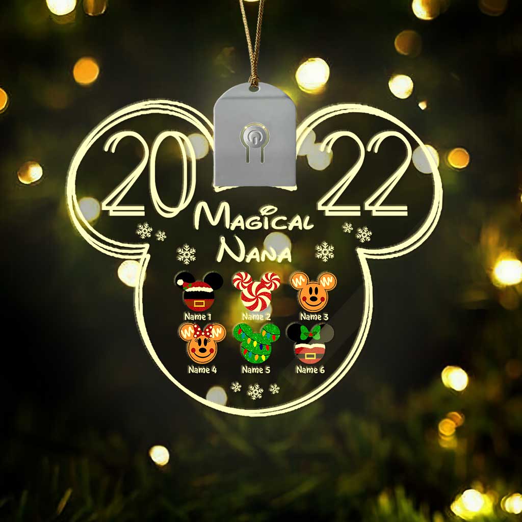 Personalized LED Acrylic Christmas Ornament for Grandma Gift Led Acrylic Ornament GradoCreations