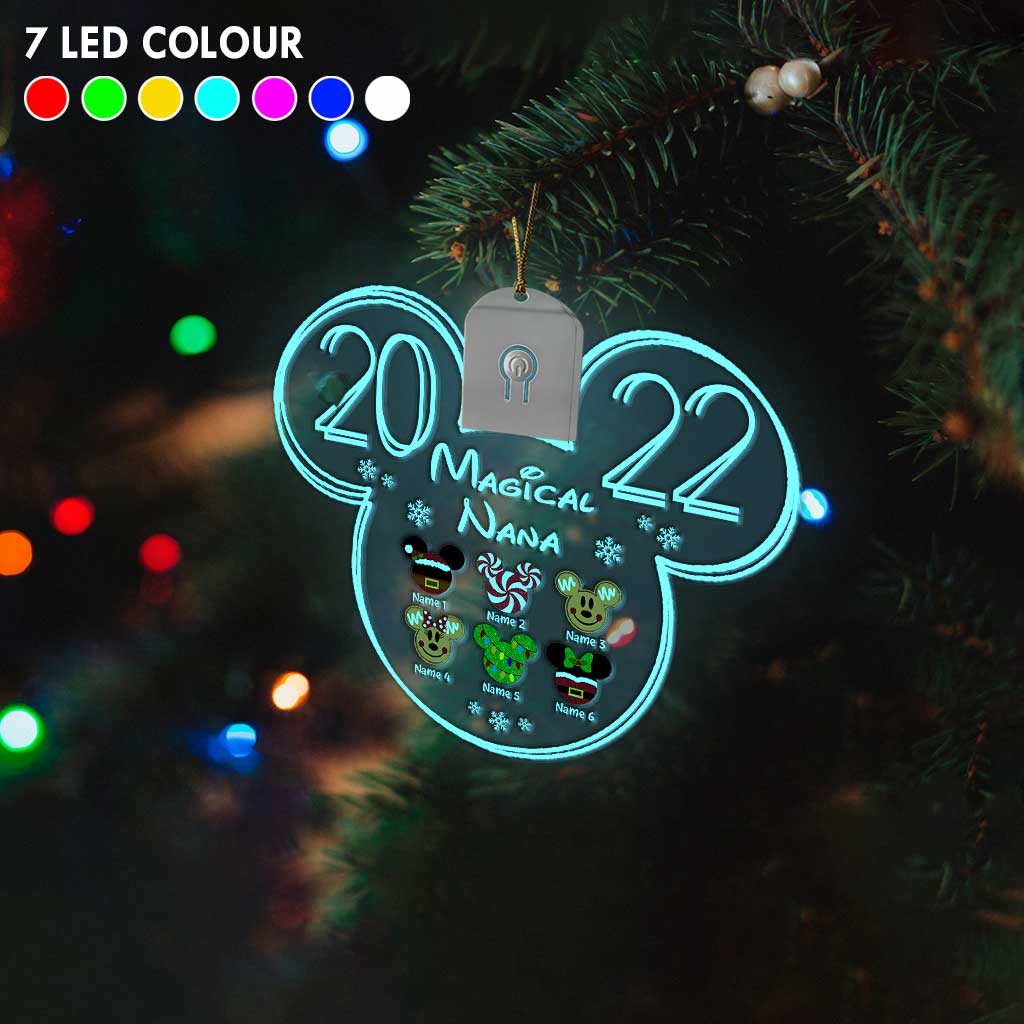 Personalized LED Acrylic Christmas Ornament for Grandma Gift Led Acrylic Ornament GradoCreations