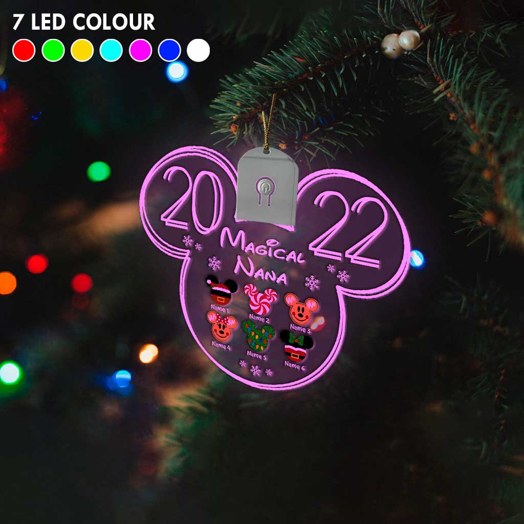 Personalized LED Acrylic Christmas Ornament for Grandma Gift Led Acrylic Ornament GradoCreations