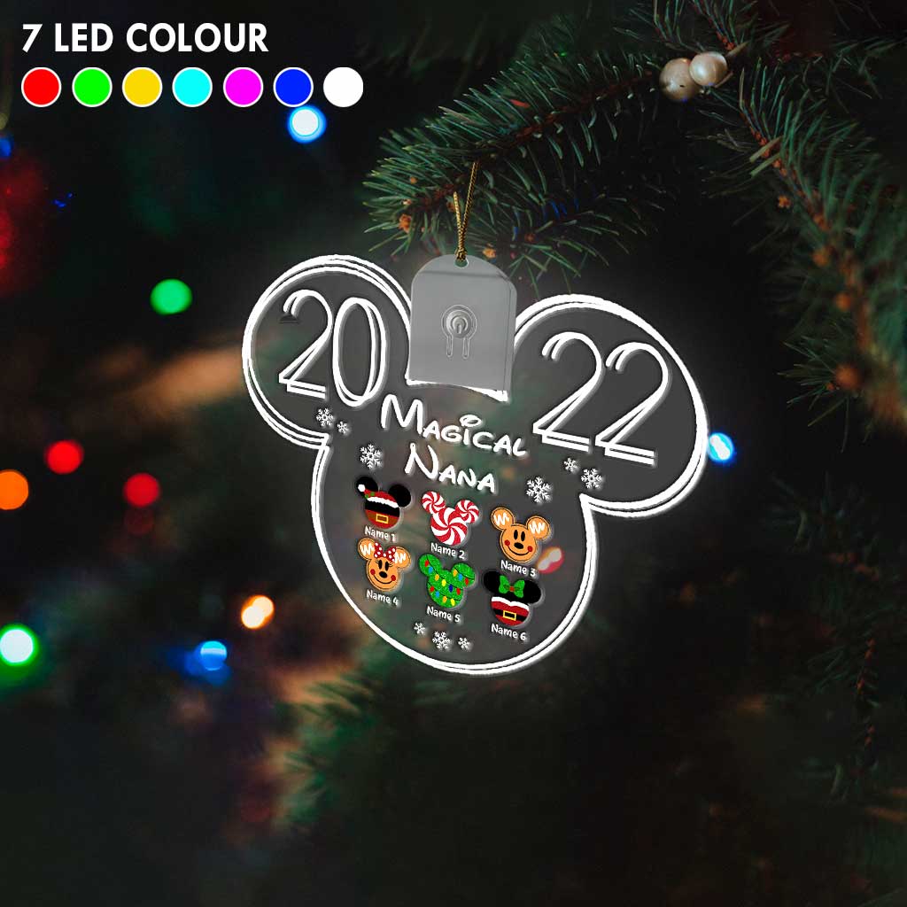 Personalized LED Acrylic Christmas Ornament for Grandma Gift Led Acrylic Ornament GradoCreations