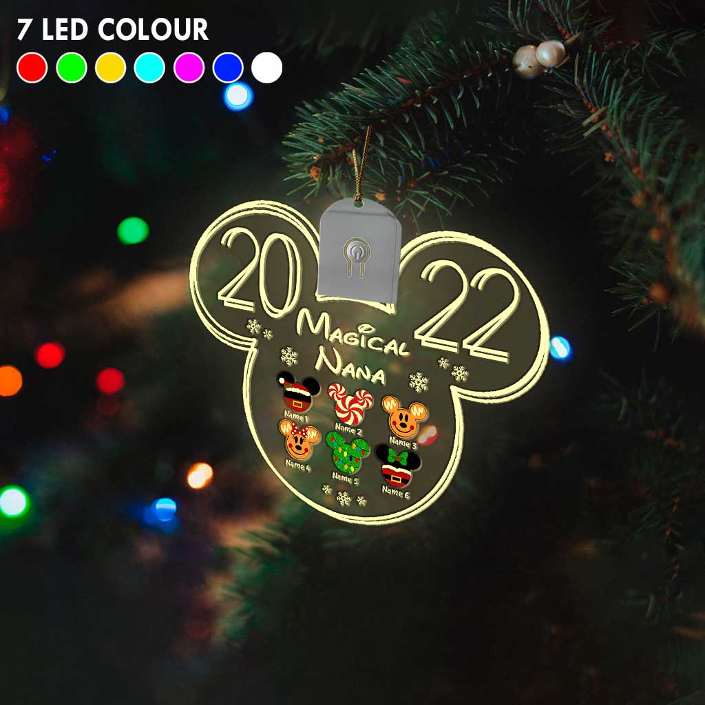 Personalized LED Acrylic Christmas Ornament for Grandma Gift Led Acrylic Ornament GradoCreations