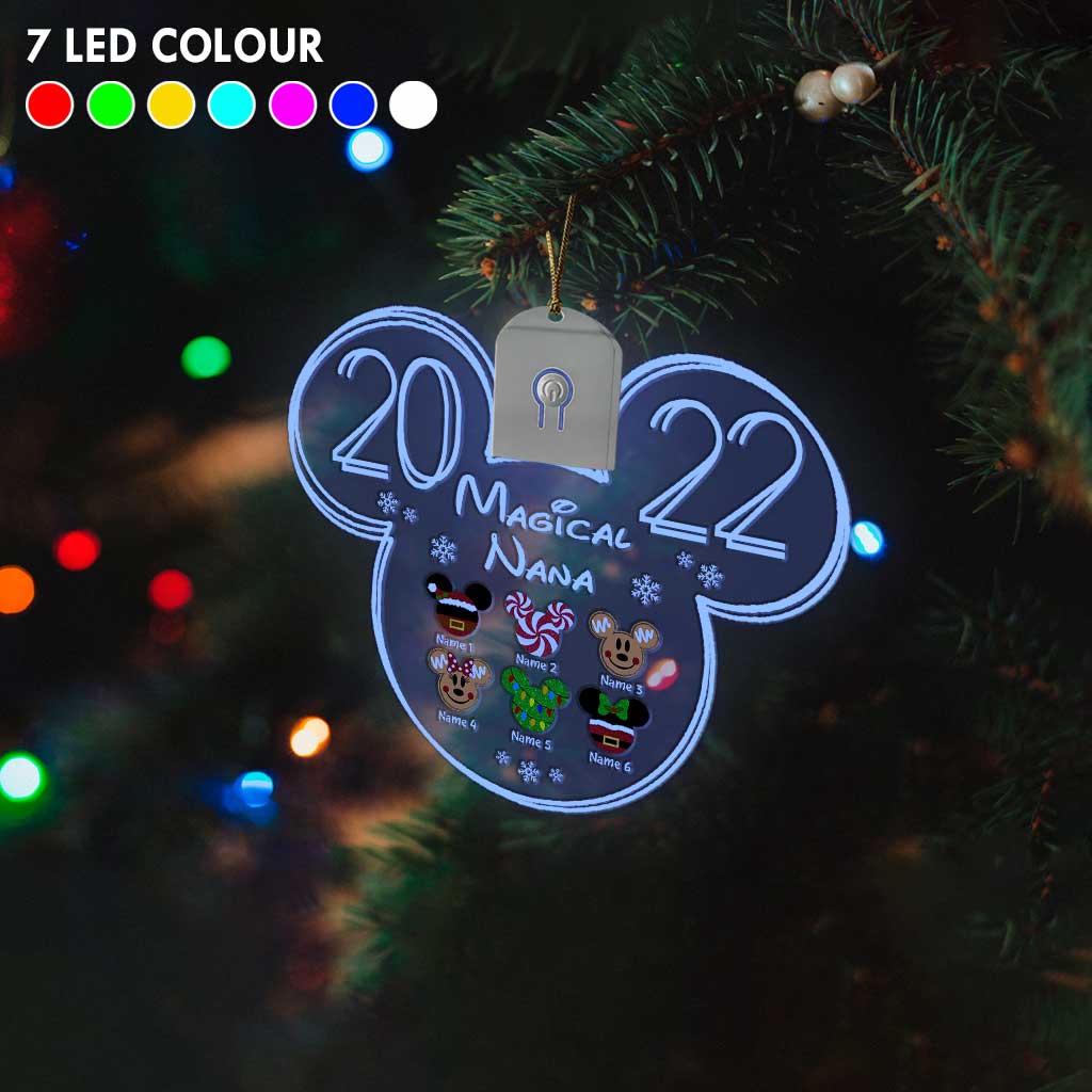 Personalized LED Acrylic Christmas Ornament for Grandma Gift Led Acrylic Ornament GradoCreations