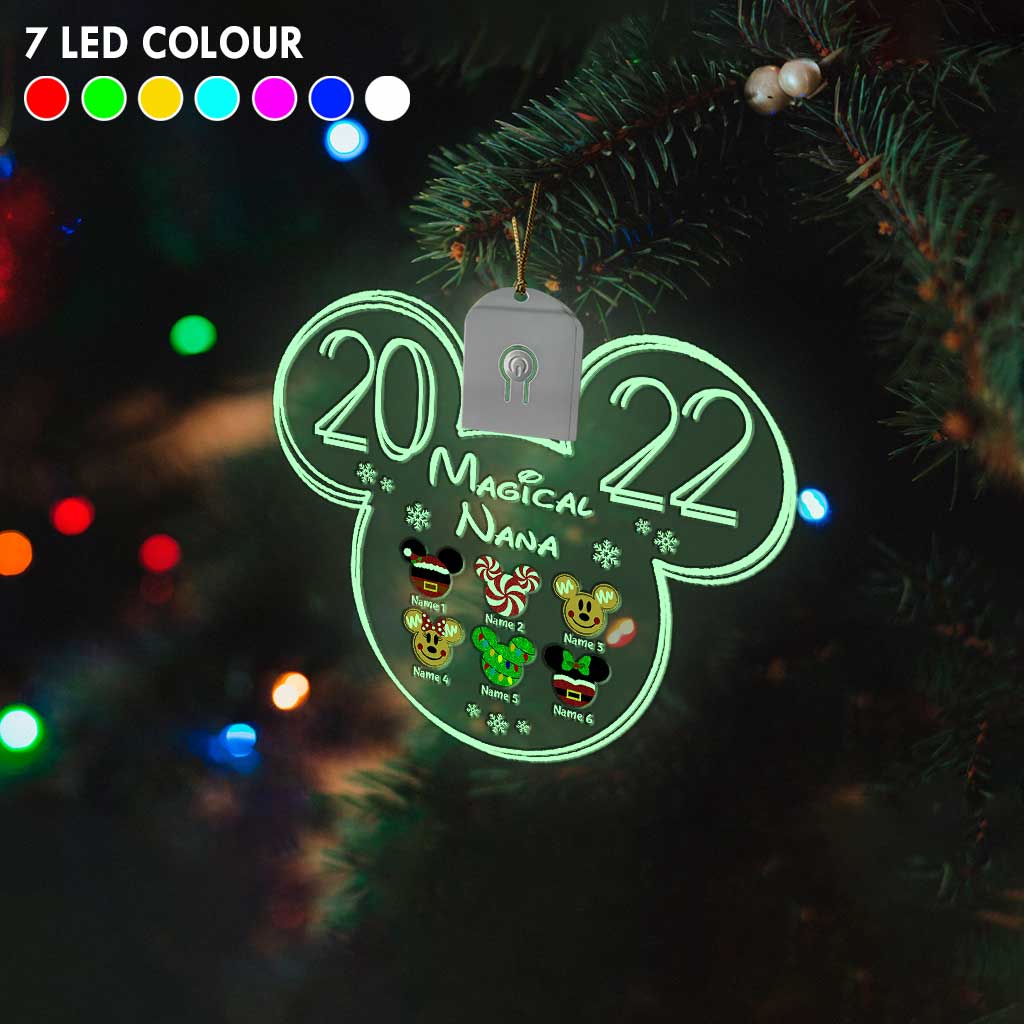 Personalized LED Acrylic Christmas Ornament for Grandma Gift Led Acrylic Ornament GradoCreations