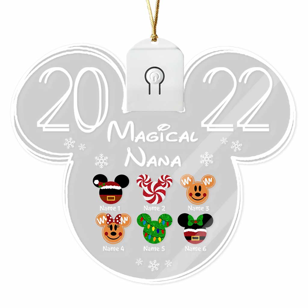 Personalized LED Acrylic Christmas Ornament for Grandma Gift Led Acrylic Ornament GradoCreations