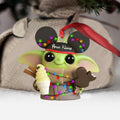 Personalized Mouse Ornament Custom Name Christmas Gift Ornament GradoCreations