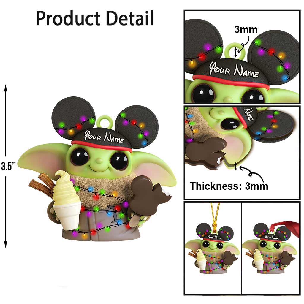 Personalized Mouse Ornament Custom Name Christmas Gift Ornament GradoCreations