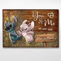 Personalized Couple Poster You & Me Custom Names Gift Canvas and Poster GradoCreations