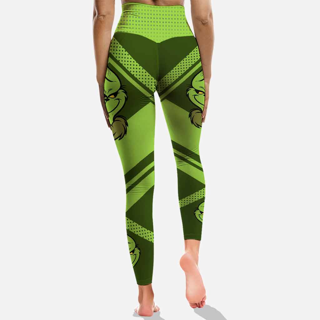 Personalized Grinch Hollow Tank Top & Leggings Gift for Women Hollow Tank & Leggings GradoCreations