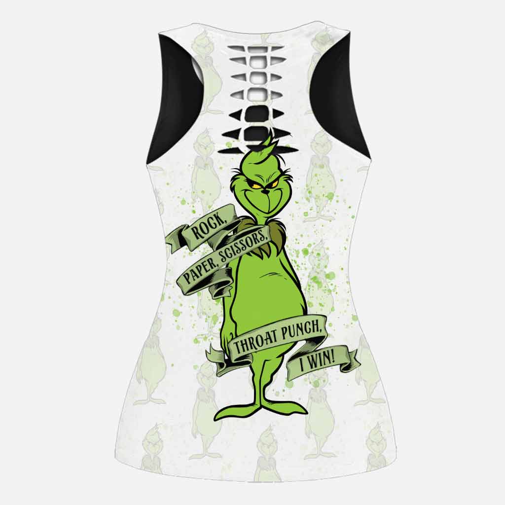 Personalized Grinch Hollow Tank Top & Leggings Gift for Women Hollow Tank & Leggings GradoCreations