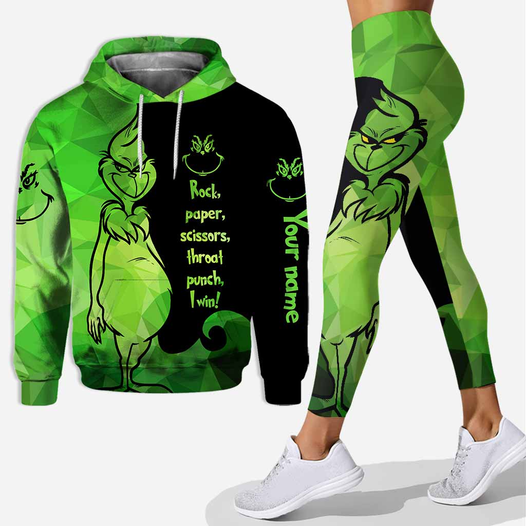 Personalized Grinch Hoodie & Leggings Set Custom Name Gift Hoodie & Leggings GradoCreations