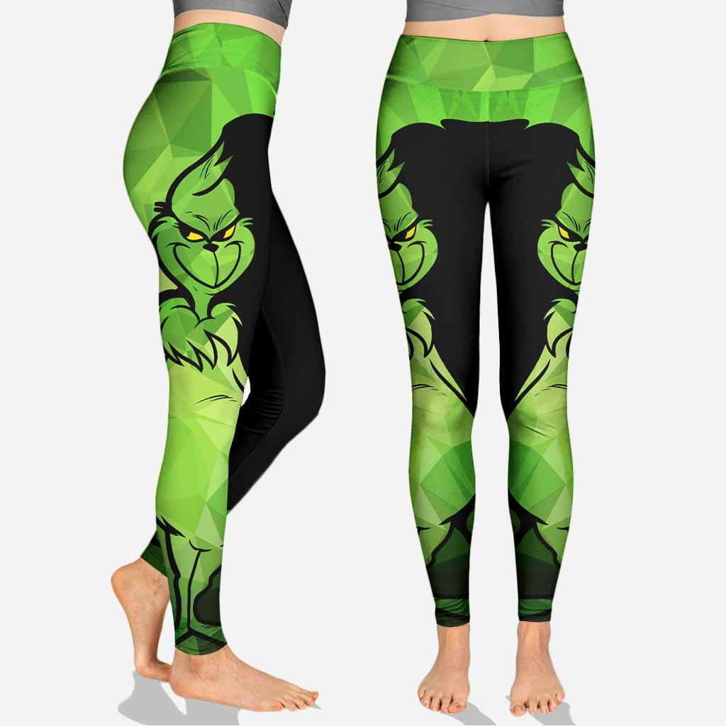 Personalized Grinch Hoodie & Leggings Set Custom Name Gift Hoodie & Leggings GradoCreations