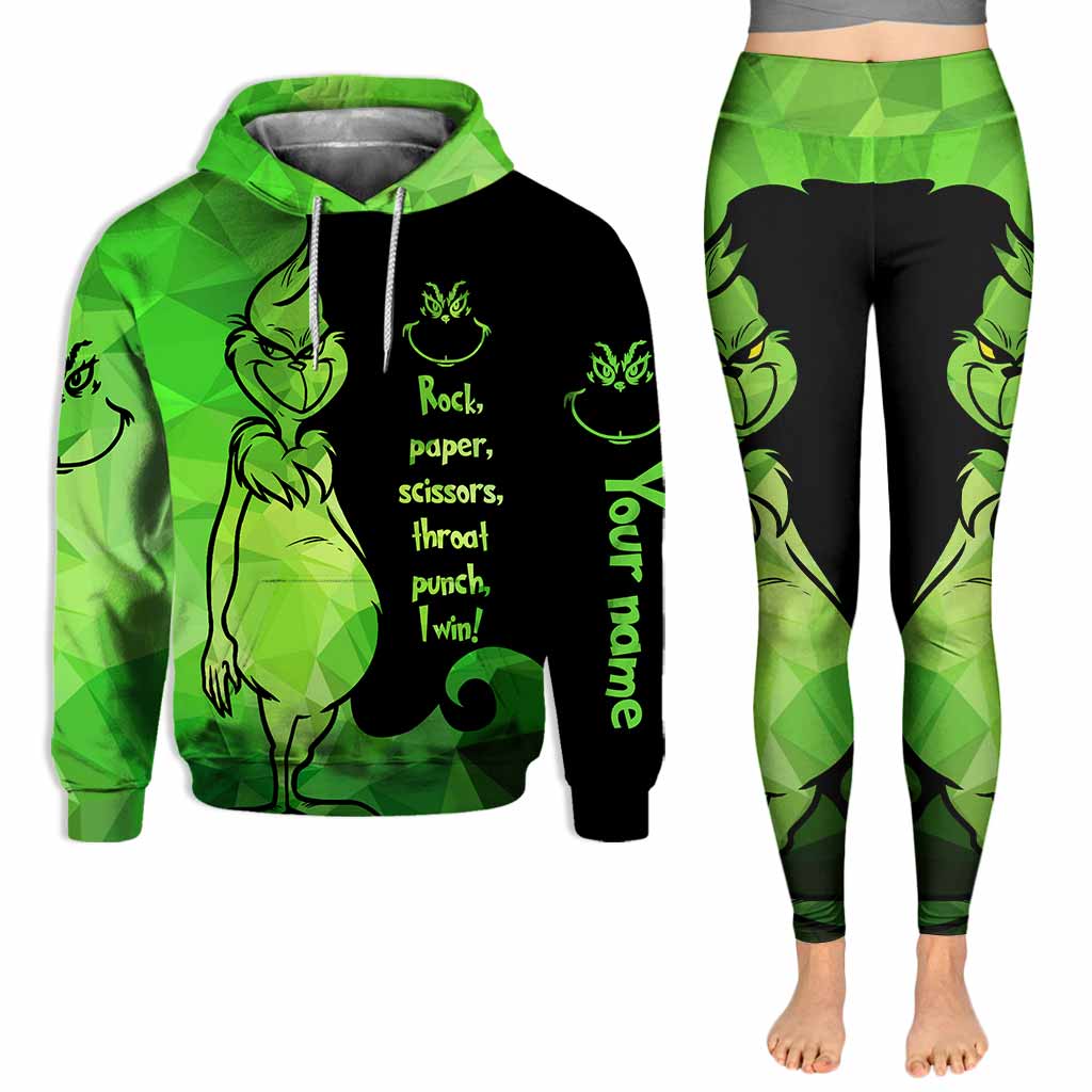 Personalized Grinch Hoodie & Leggings Set Custom Name Gift Hoodie & Leggings GradoCreations