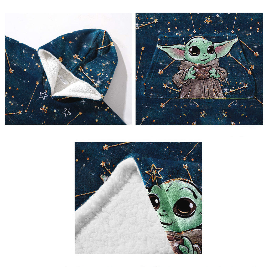 Personalized The Force Blanket Hoodie Custom Name Gift Blanket Hoodie GradoCreations