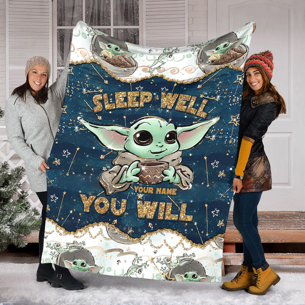 Personalized Child Sleeping Blanket Custom Name Gift Idea Blanket GradoCreations