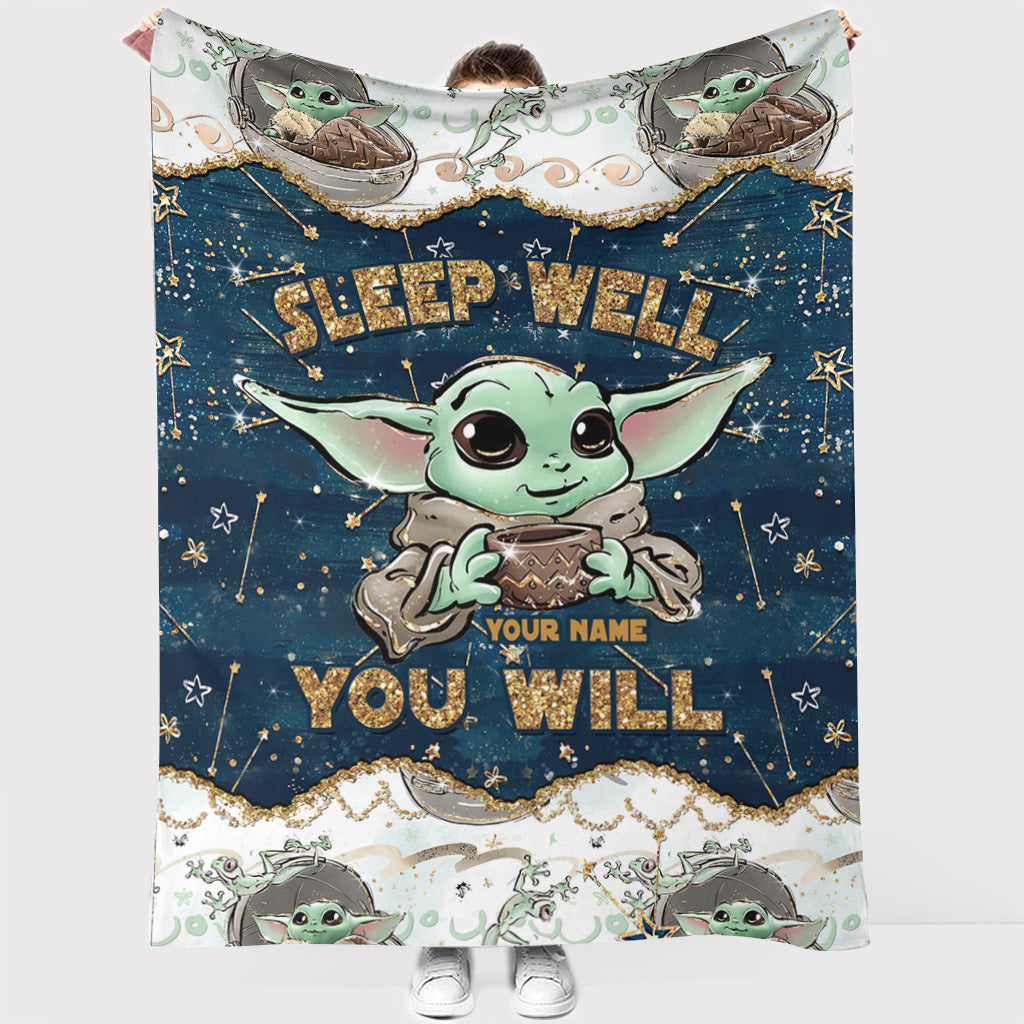 Personalized Child Sleeping Blanket Custom Name Gift Idea Blanket GradoCreations