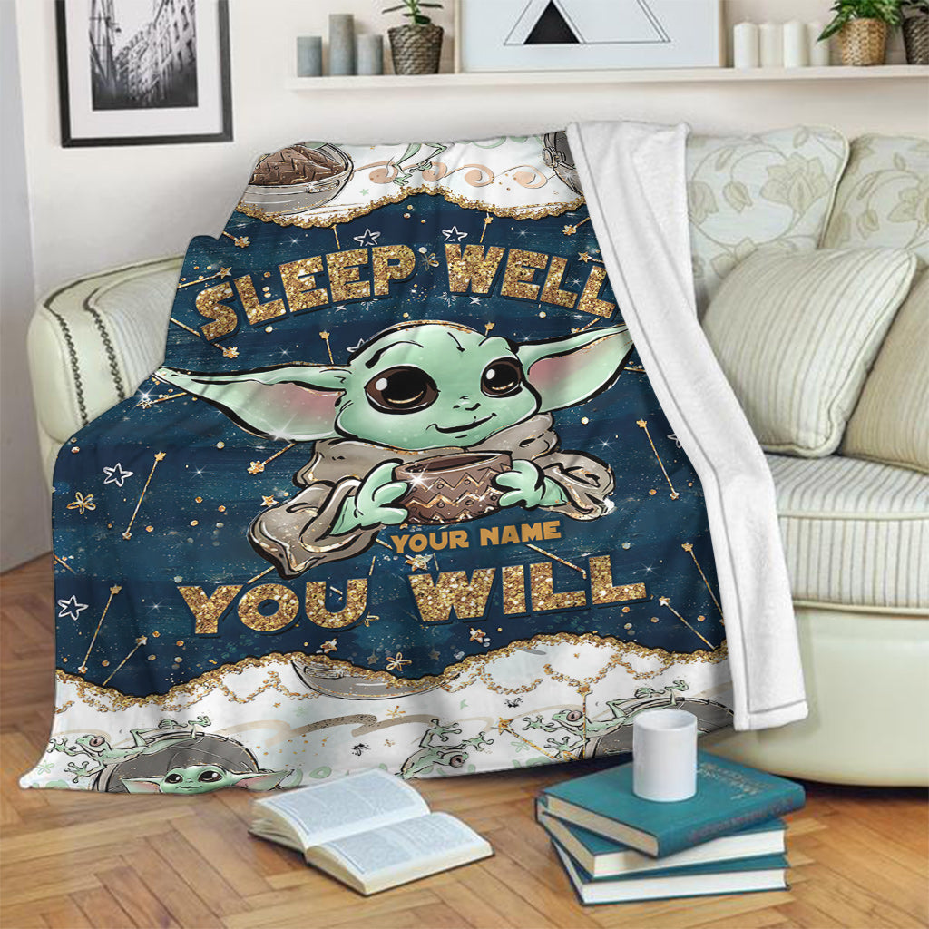 Personalized Child Sleeping Blanket Custom Name Gift Idea Blanket GradoCreations