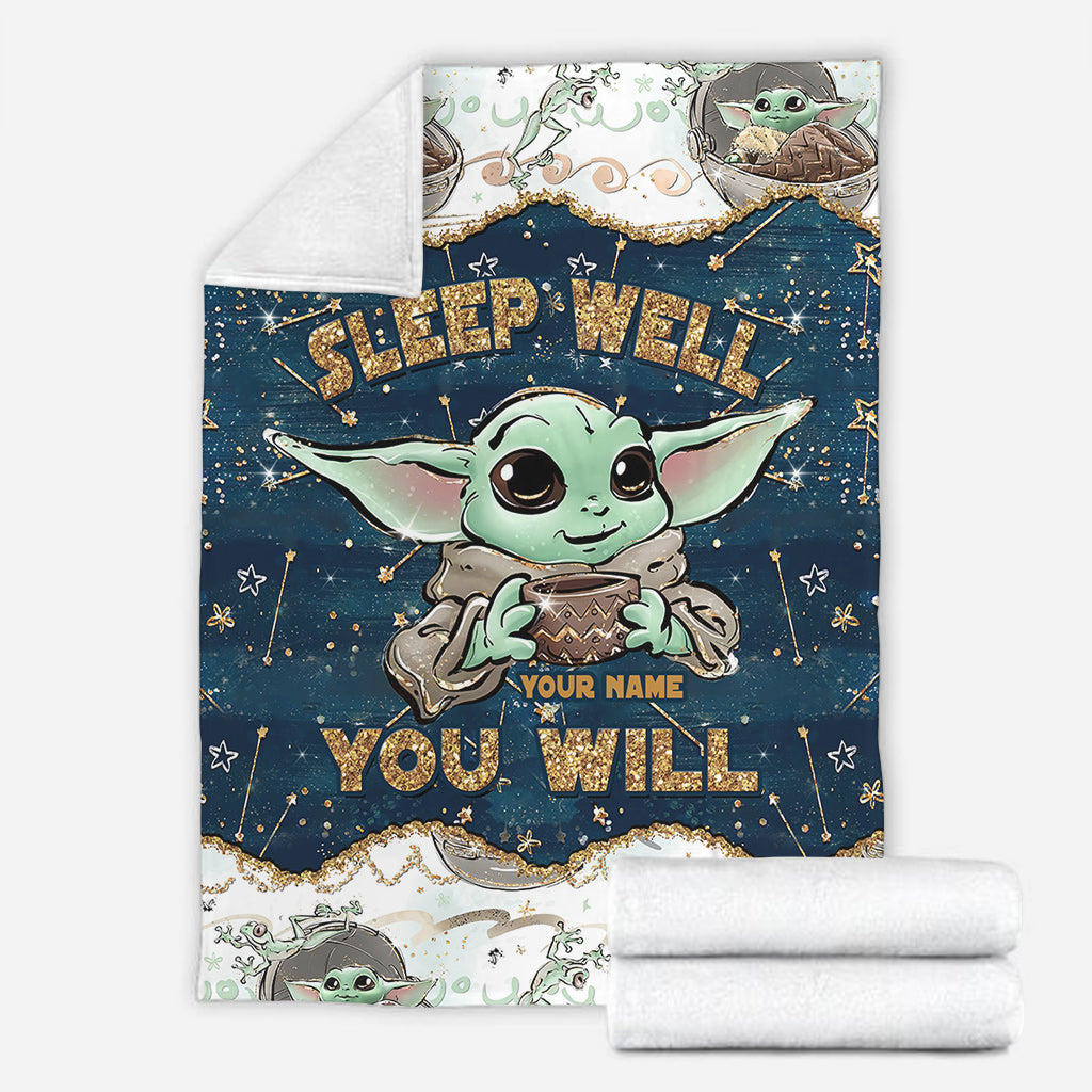 Personalized Child Sleeping Blanket Custom Name Gift Idea Blanket GradoCreations