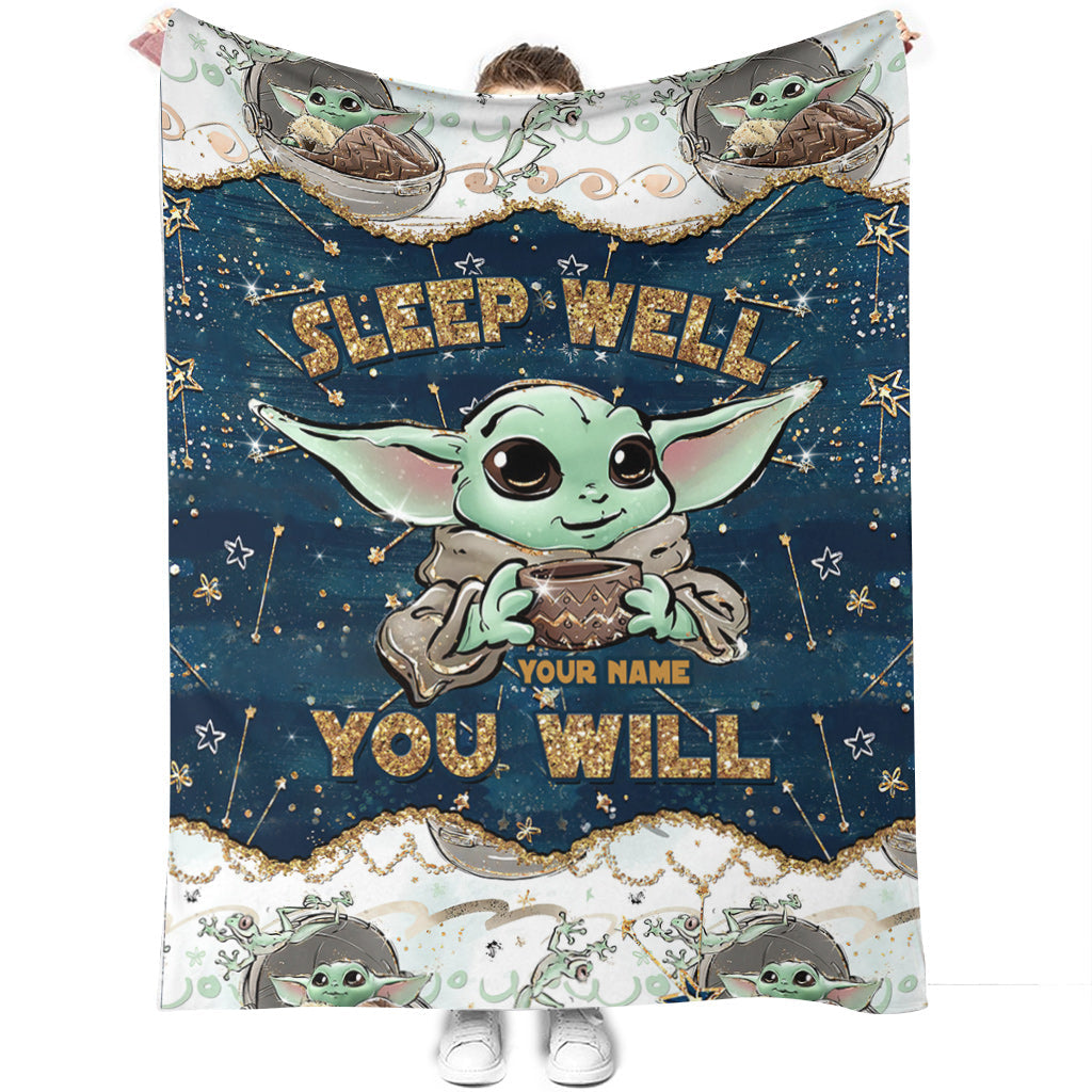 Personalized Child Sleeping Blanket Custom Name Gift Idea Blanket GradoCreations
