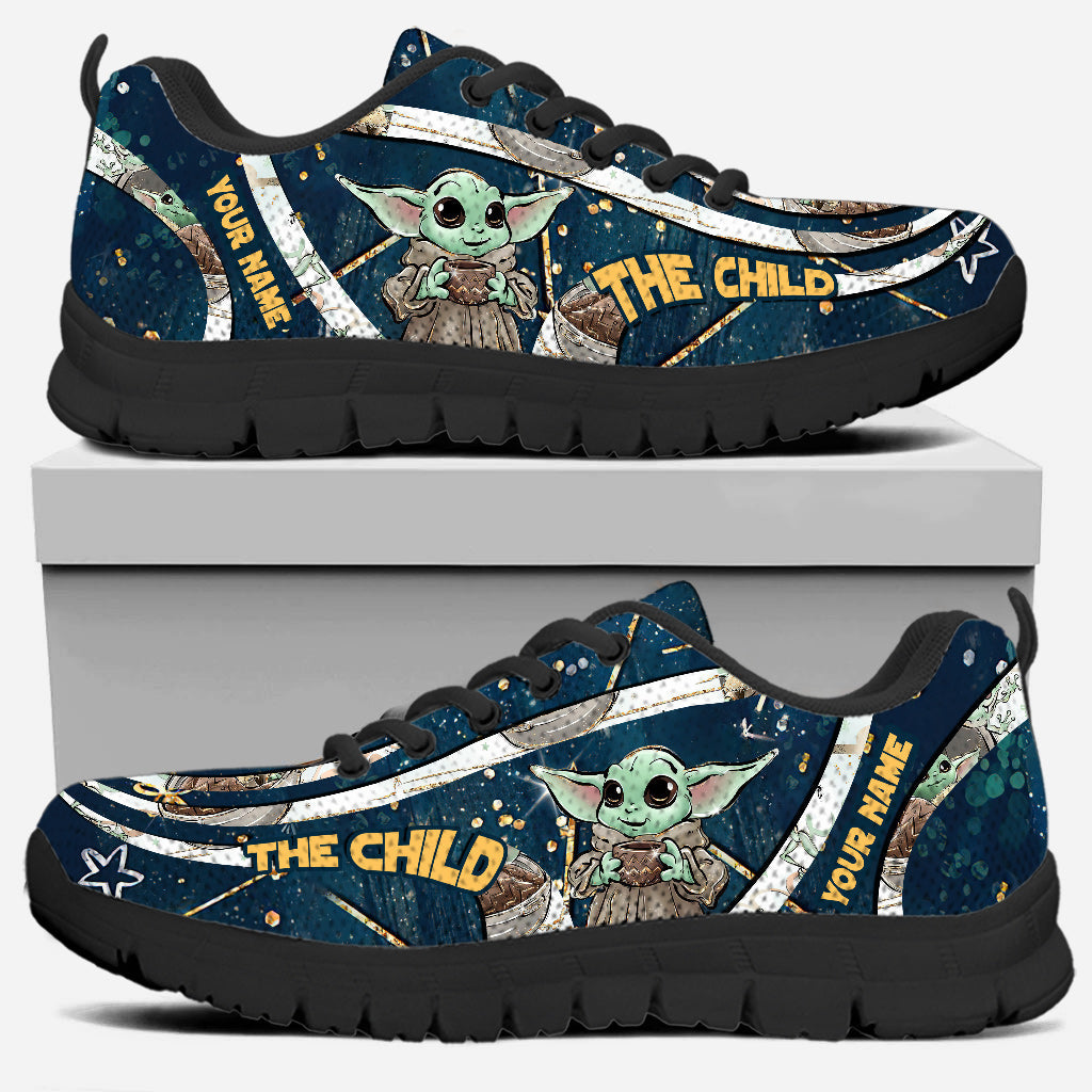 Personalized Sneakers with The Child Design Custom Name Gift Sneakers GradoCreations
