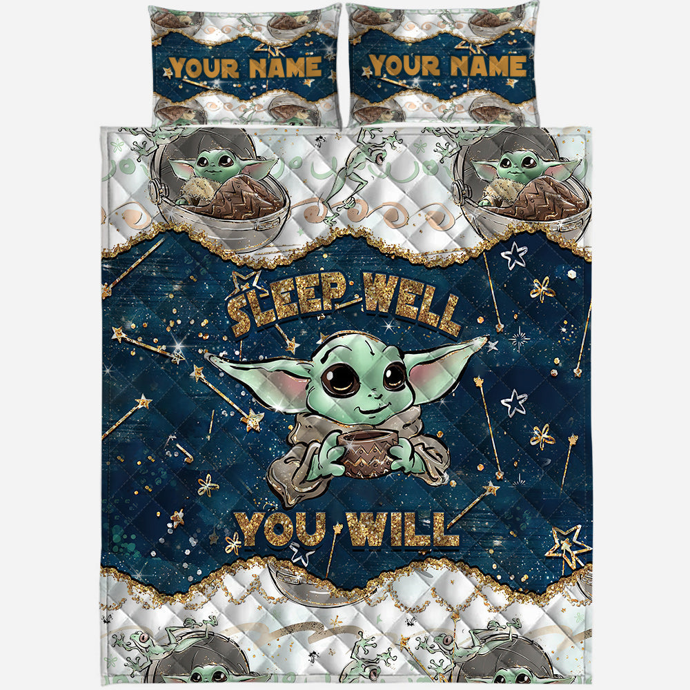 Personalized Child Quilt Set with Force Design for Kids Quilt Set GradoCreations