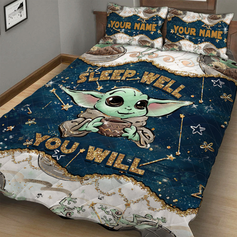 Personalized Child Quilt Set with Force Design for Kids Quilt Set GradoCreations