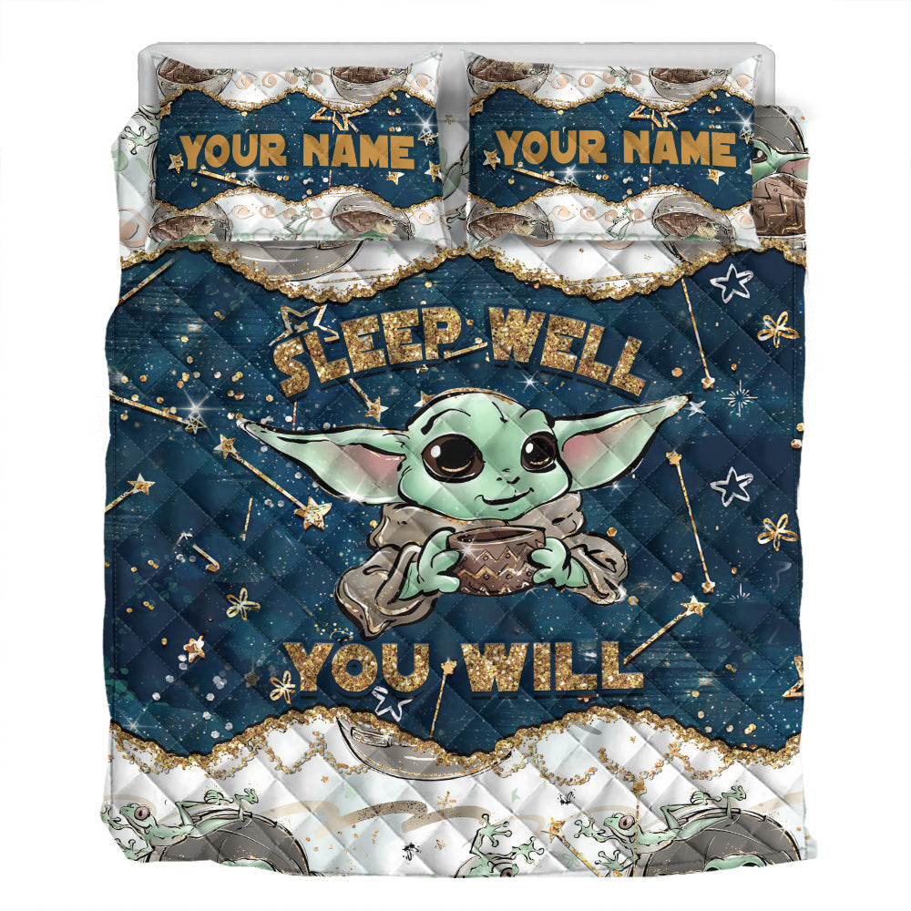 Personalized Child Quilt Set with Force Design for Kids Quilt Set GradoCreations