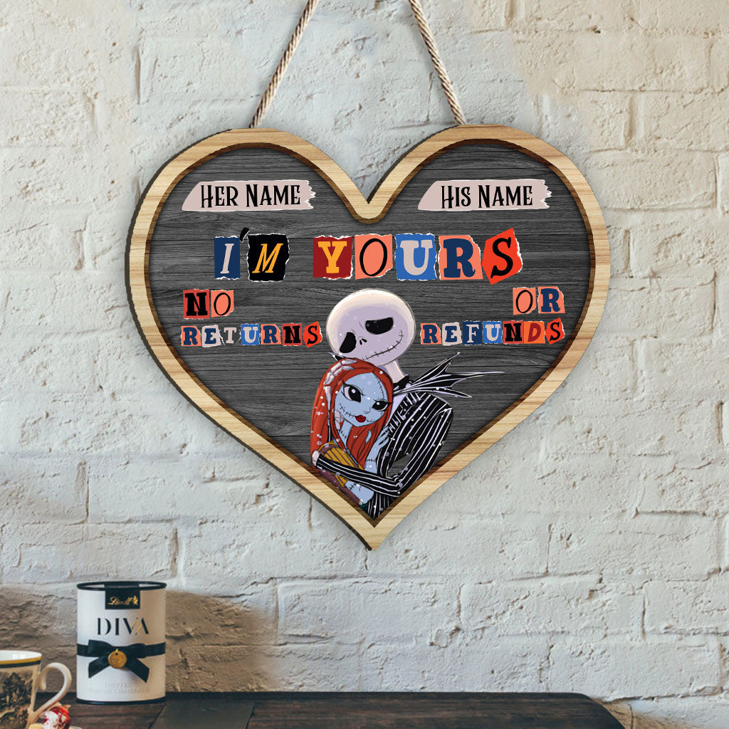 Personalized Couple Heart Wood Sign Custom Names Gift Wood Sign GradoCreations