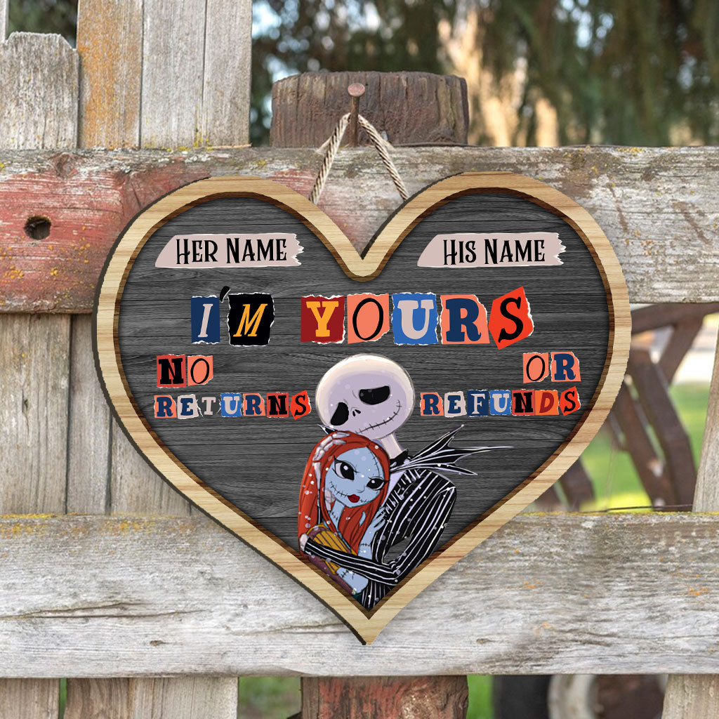Personalized Couple Heart Wood Sign Custom Names Gift Wood Sign GradoCreations