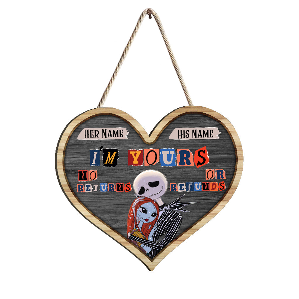 Personalized Couple Heart Wood Sign Custom Names Gift Wood Sign GradoCreations