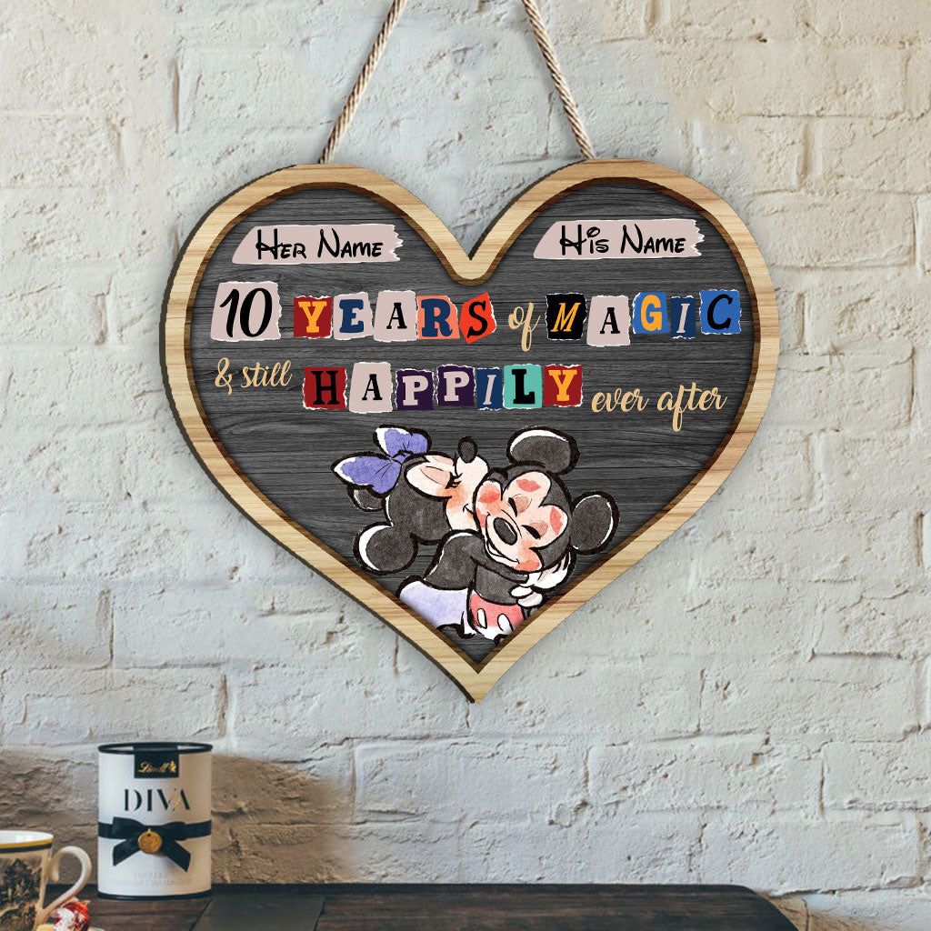 Personalized Wood Sign for Couples | Custom Name Heart Wall Art Wood Sign GradoCreations