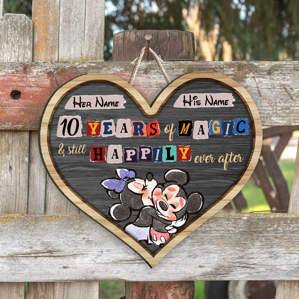 Personalized Wood Sign for Couples | Custom Name Heart Wall Art Wood Sign GradoCreations