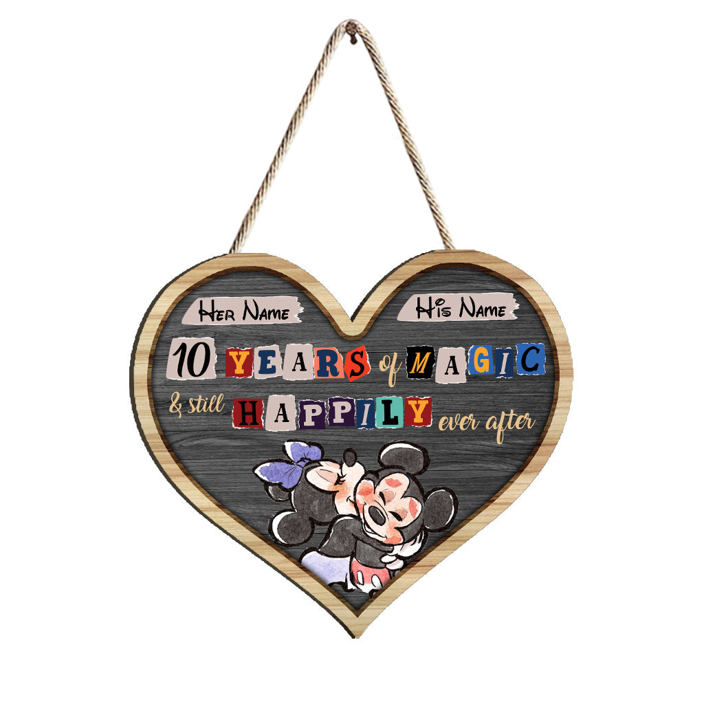 Personalized Wood Sign for Couples | Custom Name Heart Wall Art Wood Sign GradoCreations