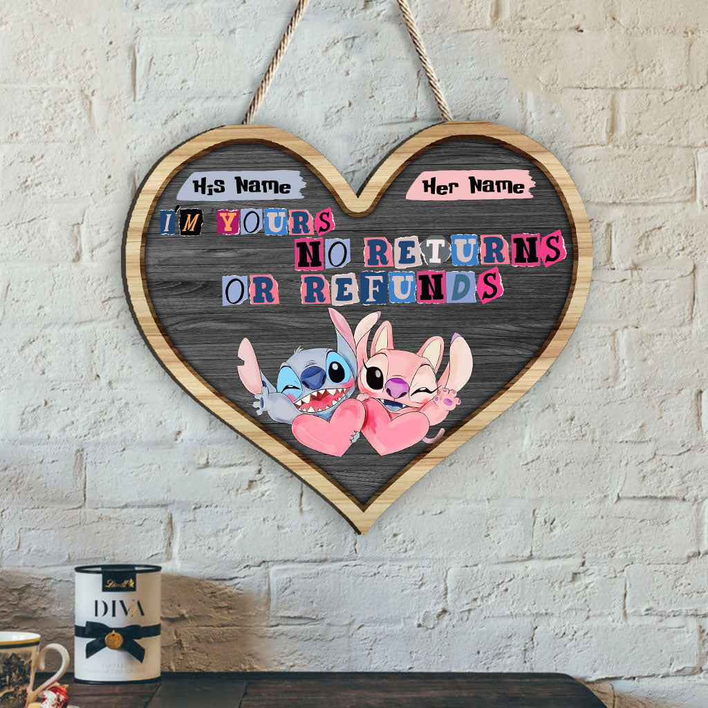 Personalized Heart-Shaped Wood Sign Custom Couple Gift Wood Sign GradoCreations