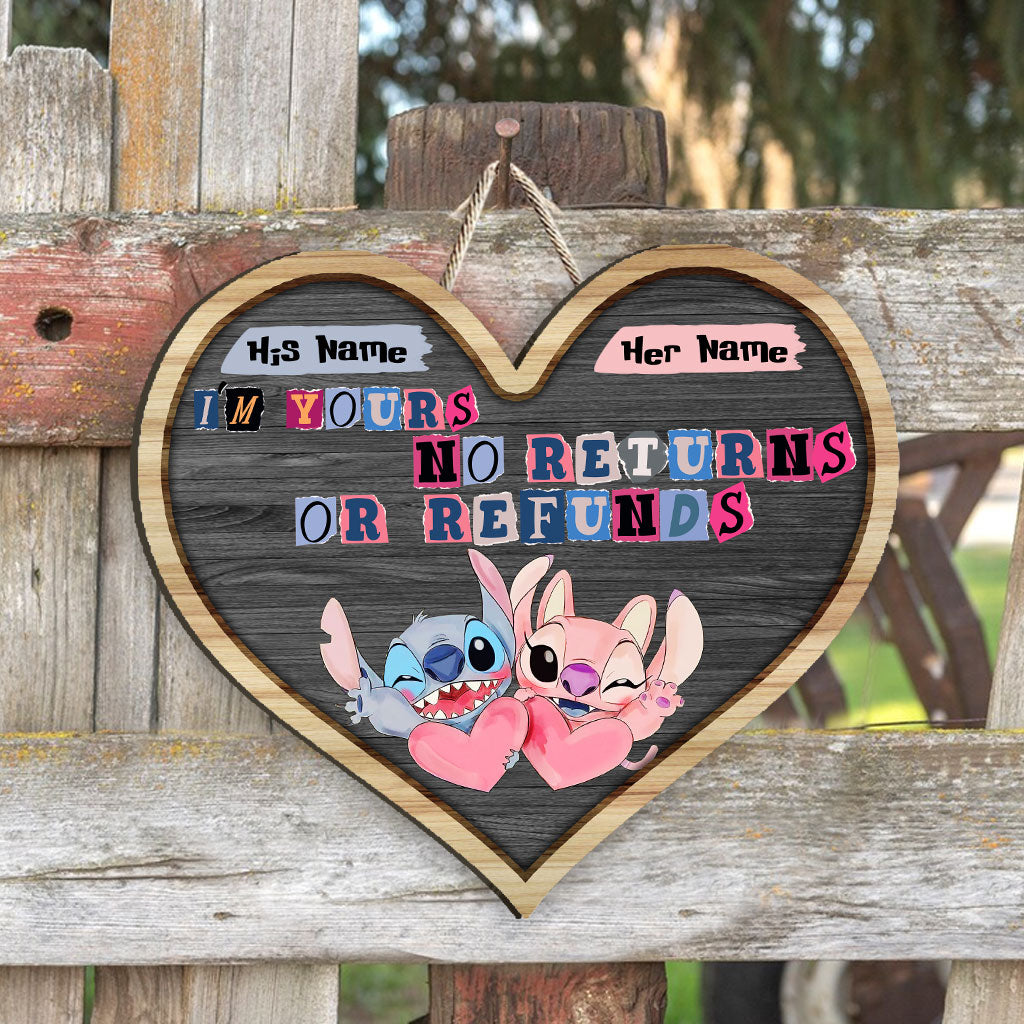 Personalized Heart-Shaped Wood Sign Custom Couple Gift Wood Sign GradoCreations