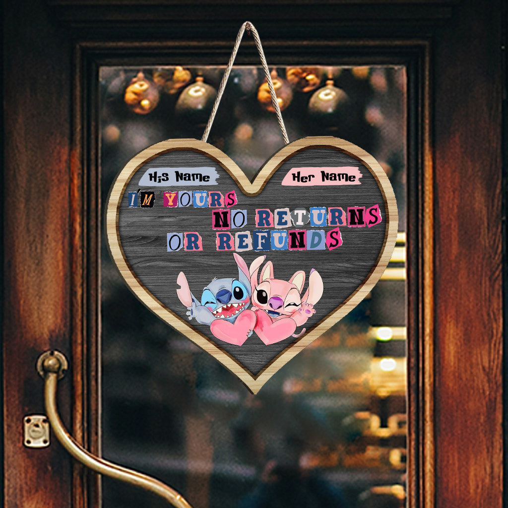 Personalized Heart-Shaped Wood Sign Custom Couple Gift Wood Sign GradoCreations