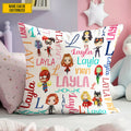 Personalized Kids Pillow Custom Name Hero Design Gift GradoCreations