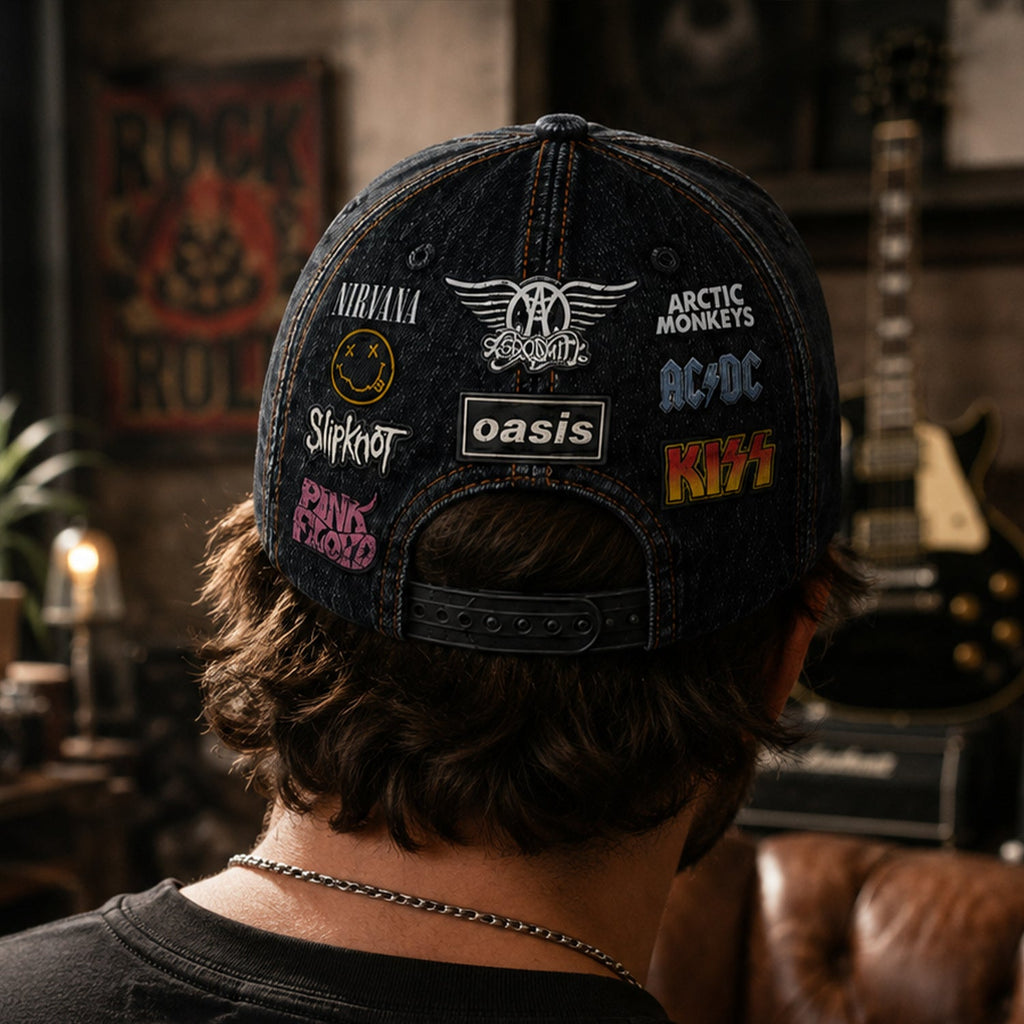 Personalized Classic Rock Cap with Music Legends Design - Gift for Music Lovers GradoCreations