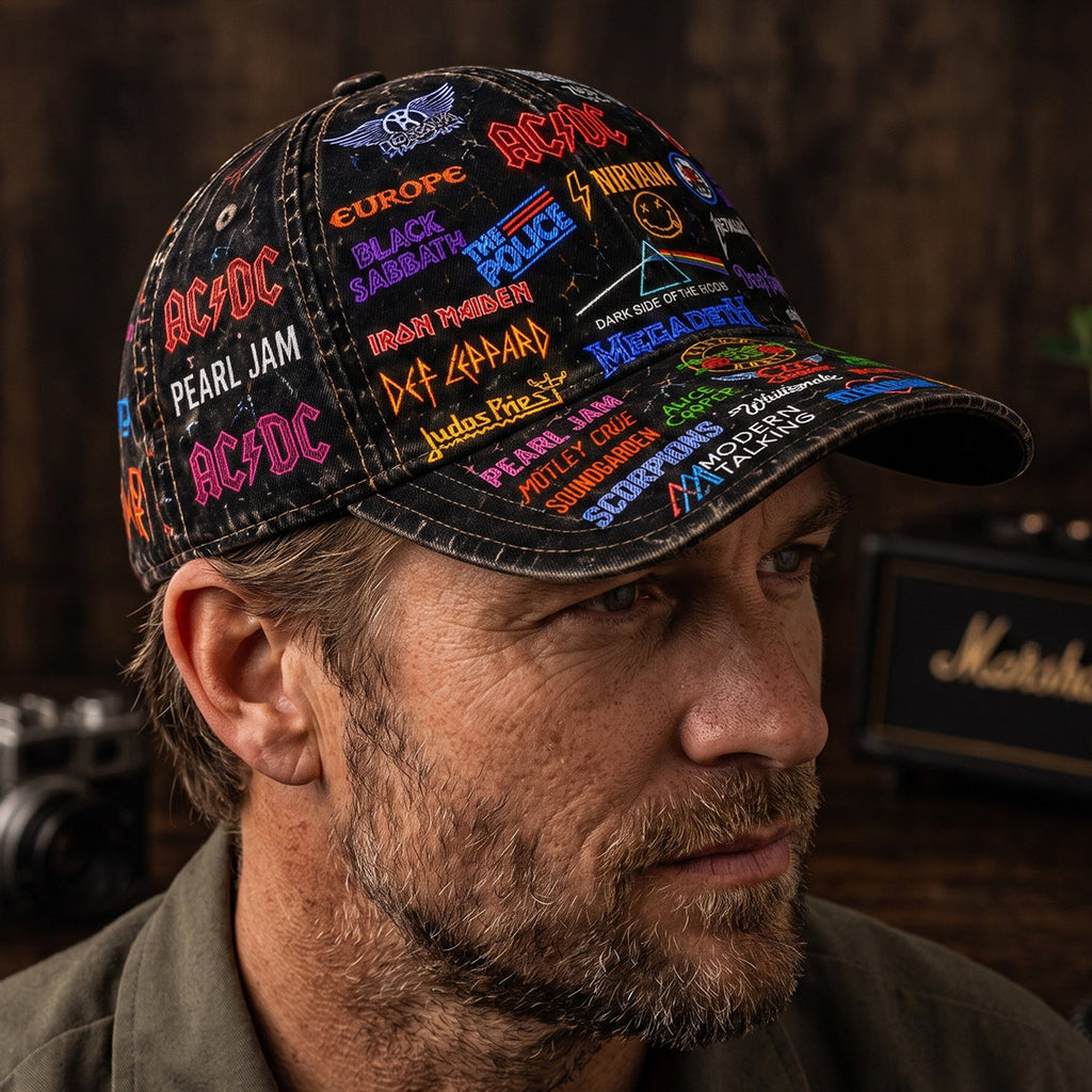 Personalized Classic Rock Music Cap Custom Name Gift Idea Classic Cap GradoCreations