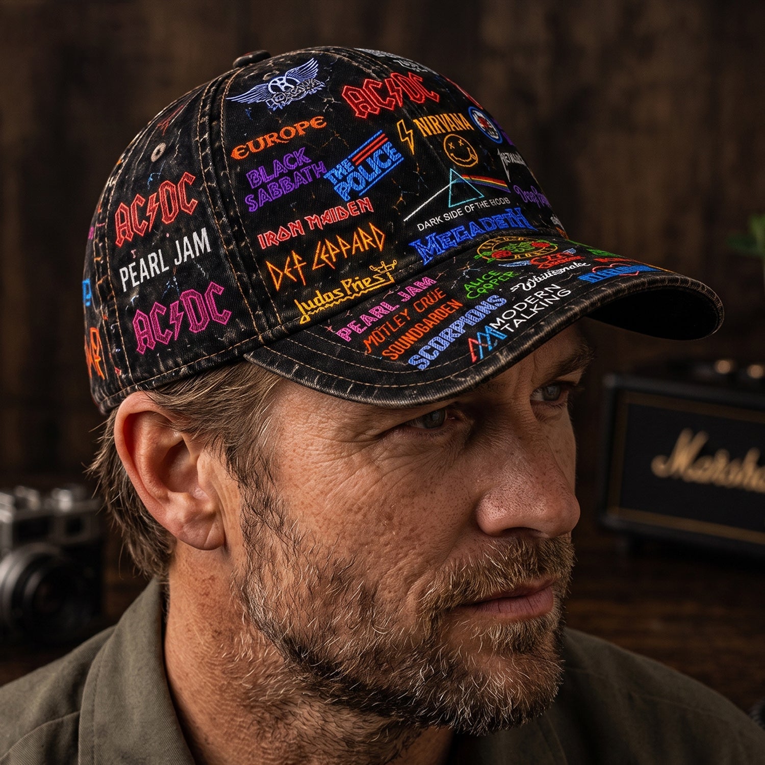 Personalized Classic Rock Music Cap Custom Name Gift Idea Classic Cap GradoCreations
