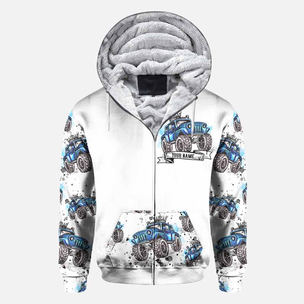Personalized Jeep King Queen Hoodie Shirt for Couples All Over Shirt GradoCreations