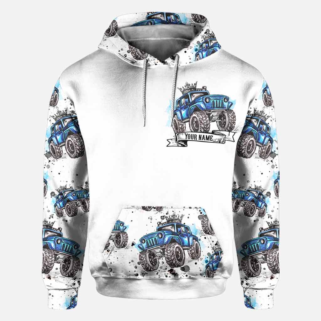 Personalized Jeep King Queen Hoodie Shirt for Couples All Over Shirt GradoCreations