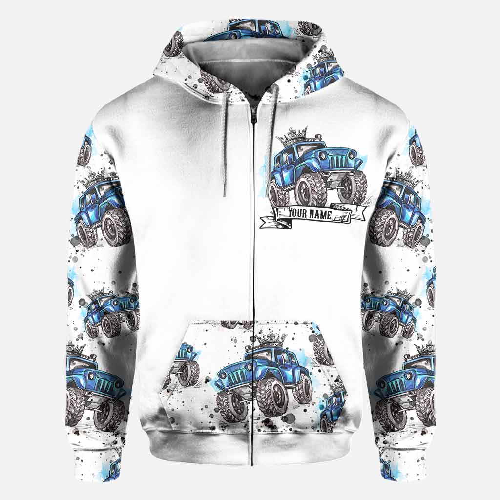 Personalized Jeep King Queen Hoodie Shirt for Couples All Over Shirt GradoCreations