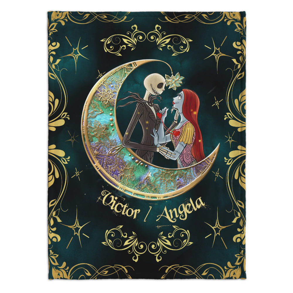 Personalized Couple Blanket I Love You To The Moon Gift Blanket GradoCreations