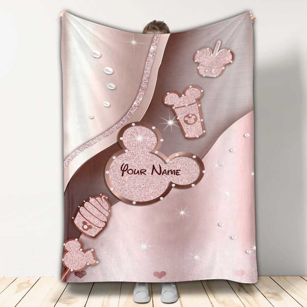 Personalized Mouse Blanket Custom Name Gift for Kids Blanket GradoCreations